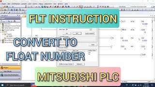 GX Works2  FLT Float instruction mitsubishi PLC with Simulation [upl. by Arannahs]