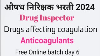 Anticoagulants  Drugs affecting coagulation  Pharmacology druginspector [upl. by Stepha]