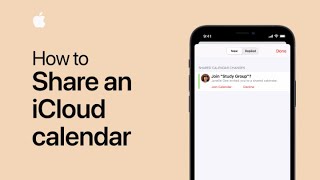 How to share an iCloud calendar on iPhone iPad and iPod touch  Apple Support [upl. by Adorl]