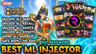 BEST ML INJECTOR NO BAN 2024  UNLOCK ALL SKIN MOBILE LEGENDS  APK SCRIPT SKIN  NBS REBORN [upl. by Nosnevets715]