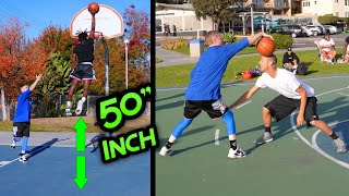 Professor 3v3 with 54quot Worlds SHORTEST Dunker 50 INCH VERTICAL [upl. by Bourque]