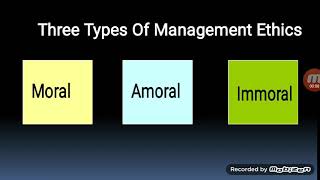 Moral Amoral immoral types of management ethics explained in Urdu [upl. by Emory]