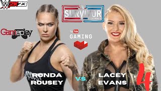 Ronda Rousey vs Lacey Evans 4  Survivor Series  WWE2K23 Gameplay rondarousey wwe wrestling [upl. by Kcirtapnhoj]