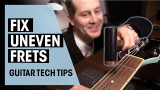 How to Fix Uneven Frets  Guitar Tech Tips  Ep 41  Thomann [upl. by Ecineg]