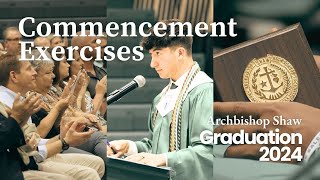 Commencement Exercises  Graduation 2024  Archbishop Shaw HS [upl. by Sankaran]