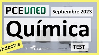 🚀QUÍMICA SEPTIEMBRE 2023 ▶️ PCE Selectividad UNED✔️TEST [upl. by Hallett]