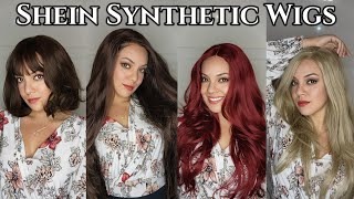 Natural Looking SHEIN Synthetic Wigs Try On Haul [upl. by Laeahcim]