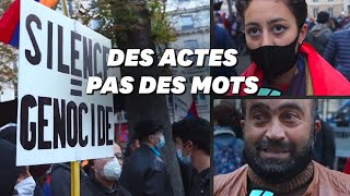 Devant lAssemblée des manifestants proArménie font entendre leur voix [upl. by Nareik704]