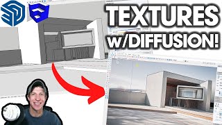 Adding TEXTURES from Diffusion AI Renders in SketchUp [upl. by Yokum]