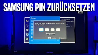 Samsung Fernseher Passwort PIN vergessen So setzt ihr eure PIN zurück  Tutorial Deutsch [upl. by Asir]