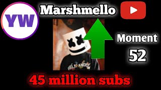 Marshmello Hits 45 million  Moment 52 [upl. by Asaert]