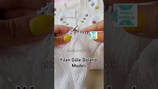 Yılan güle dolandı modeli örgü bebekyelegi bebekörgüleri knitting bebekyelekmodelleri [upl. by Azzil]