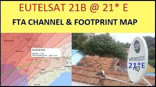 EUTELSAT 21B  21E ON 2 FEET DISH  FULL SETTING amp COVERAGE MAP [upl. by Patsy414]