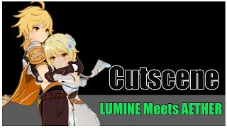 Lumine MEETS Aether Edited Cutscene Genshin Impact 44  Xianyun Story Quest [upl. by Merrell48]