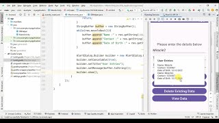 SQLite Database Tutorial Android Studio Insert Delete Update and View Data in Android Studio with [upl. by Rouvin]