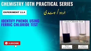 Chemistry 10th Practical 114 Identify Phenol using Ferric Chloride Test [upl. by Aip]