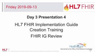 FHIR IG Review  FHIR Implementation Guide Creation Training [upl. by Eidnim]