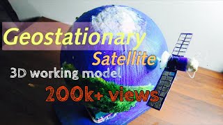 Geostationary satellite  11th class school Project working model DIY science [upl. by Zhang]