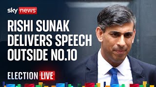 Rishi Sunak delivers final speech outside No10 Downing Street [upl. by Russia]