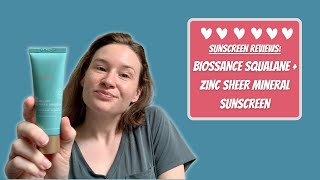 Biossance Squalane  Zinc Sheer Mineral Sunscreen [upl. by Aihsikal]