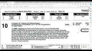 2024 Santa Anita Derby Analysis and Picks  Kentucky Derby Prep [upl. by Brocky86]