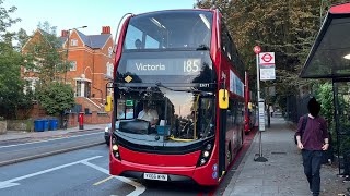 REFURBISHED Journey on the London Bus Route 185  Enviro400MMC EH71 YX66 WHN [upl. by Fitzsimmons]