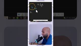 Area of the hexagon  Formula hexagon geometry [upl. by Enetsirk]