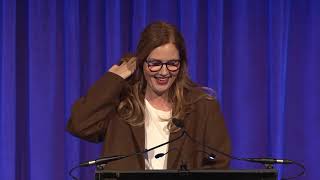 NBR Gala 2024 — Best Intl Film winner Justine Triet Anatomy of a Fall  Jessica Chastain Intro [upl. by Gniy71]