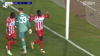 Silas Katompa Mvumpa GoalCrvena zvezda vs Stuttgart51 All Goals and Extended Highlights [upl. by Savitt]