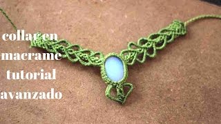 collar en macrame tutorial macrame avanzado  micromacrame [upl. by Haldes]