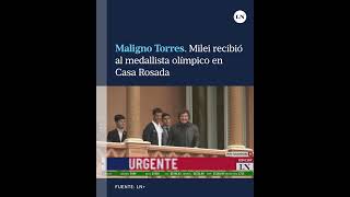 José “Maligno” Torres con Javier Milei en el balcón de la Casa Rosada [upl. by Siuqram79]