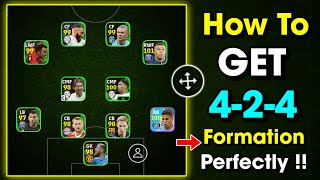 How to Customize 424 Formation Perfectly  🔥 How to get 424 Formation in eFootball 2024 Mobile 🤩🔔 [upl. by Victoir491]