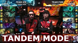 Faker  Bjergsen Team Ice vs Team Fire Tandem mode  LoL AllStar Event 2016 Day 4 [upl. by Neisa]