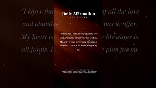 Daily Affirmation  ITS YOUR BIRTH RIGHT [upl. by Etnahsal435]