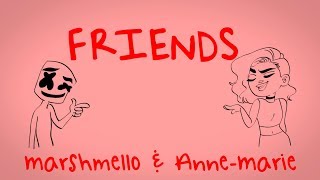 Marshmello amp AnneMarie  FRIENDS Lyric Video OFFICIAL FRIENDZONE ANTHEM [upl. by Chalmers868]