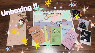 BT21 Unboxing  Minini strap amp Calendar 2023 🎉🎉🫶🏻 [upl. by Nottnerb436]