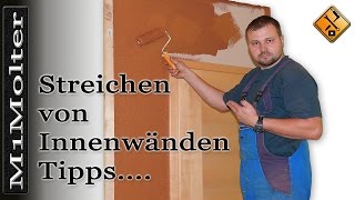 Streichen von Innenwänden  einige Tipps von M1Molter [upl. by Oyek]