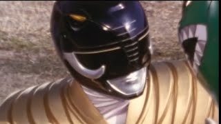 Mighty Morphin Power Rangers  An Oyster Stew  Unmorphed FightPearlPower Rangers vs Oysterizer [upl. by Arekahs]