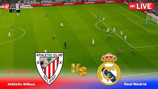 🔴LIVE  Athletic Bilbao vs Real Madrid  La Liga 2425  Full Match En Vivo  PES Game Simulation [upl. by Nathanael]