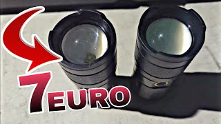 TEMU  TASCHENLAMPE FÜR 7 EURO 💶🧐  UNBOXING Taschenlampen TEST [upl. by Drof]