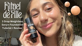 3 Drop Weightless Serum Foundation Tutorial  Review — Rituel De Fille [upl. by Lilia251]