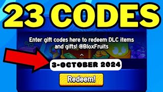 NEW CODES ALL NEW WORKING CODES IN BLOX FRUITS 2024 ROBLOX BLOX FRUITS CODES [upl. by Llennaj]