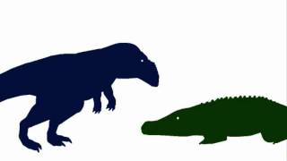 Carcharodontosaurus saharicus vs Deinosuchus rugosus [upl. by Jarl]