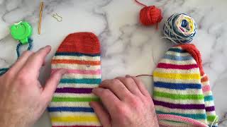 Sock Knitting Knitting an Anatomical Toe and Kitchener Stitch [upl. by Vanden113]