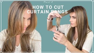 MODERN MIDDLE PART  MENS Curtain Bangs  BARBER TUTORIAL [upl. by Llewon]