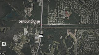 FHP 81yearold pedestrian walking in crosswalk struck killed on US1 in Flagler County [upl. by Fatma229]