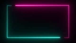 Glowing frame black screen  Neon light border  Frame template video background [upl. by Musetta]