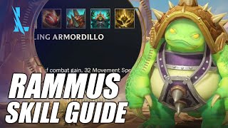 Wild Rift  Rammus Skill Guide [upl. by Eirollam]