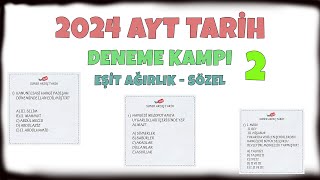 2024 AYT Tarih Deneme Kampı Deneme 2  EA SÖZEL aytdeneme ayttarihdeneme tarihdenemekampı [upl. by Oidualc]