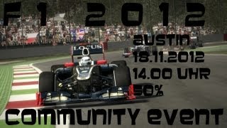 F1 2012 Community Event 181112 Qualifying  Rennen  Dual mit Onman100 [upl. by Reade]